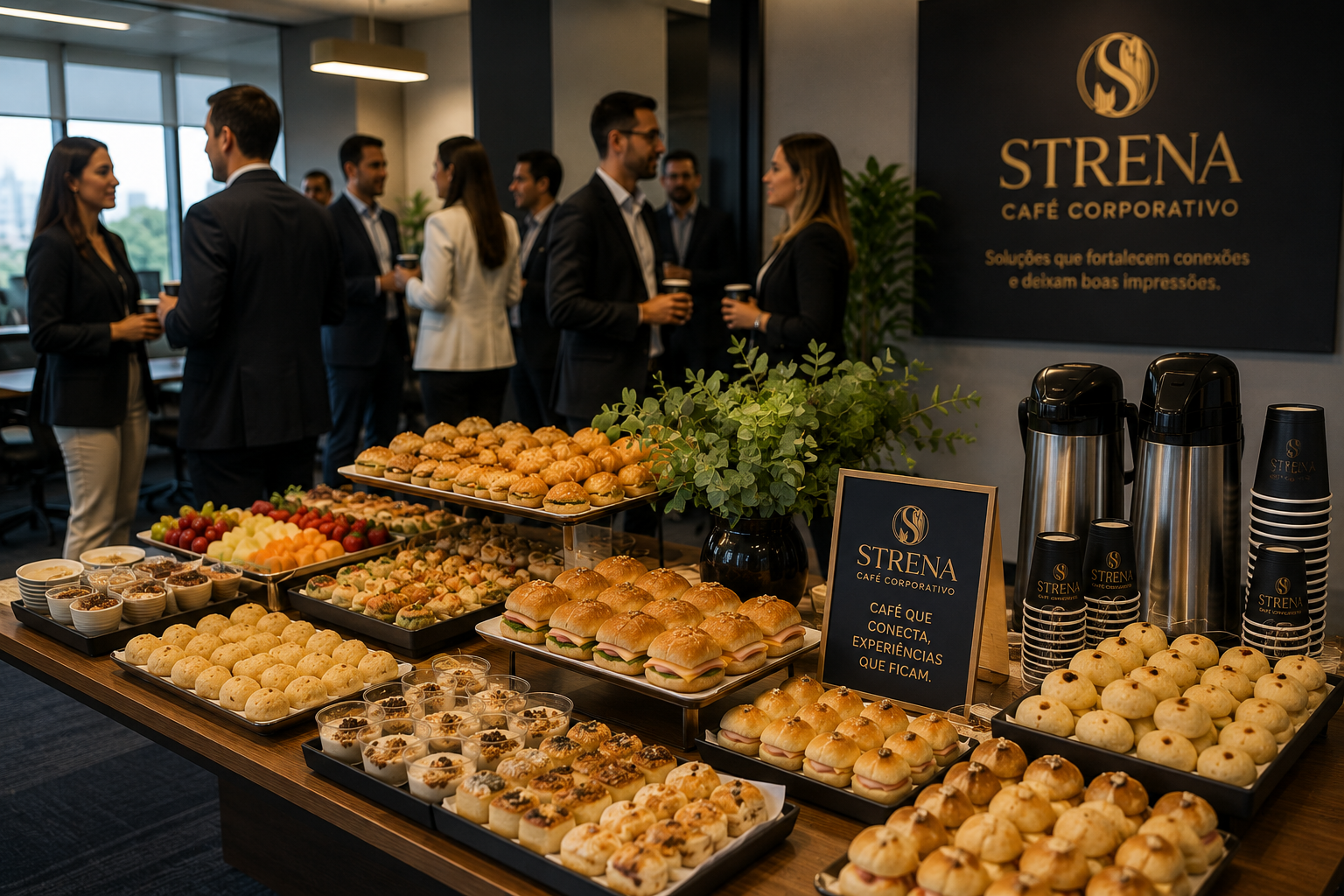 Coffee break empresarial para reuniões, treinamentos e eventos corporativos